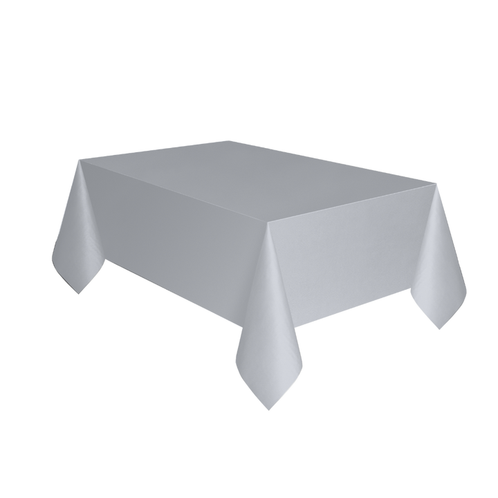 Silver Plastic Table Cover