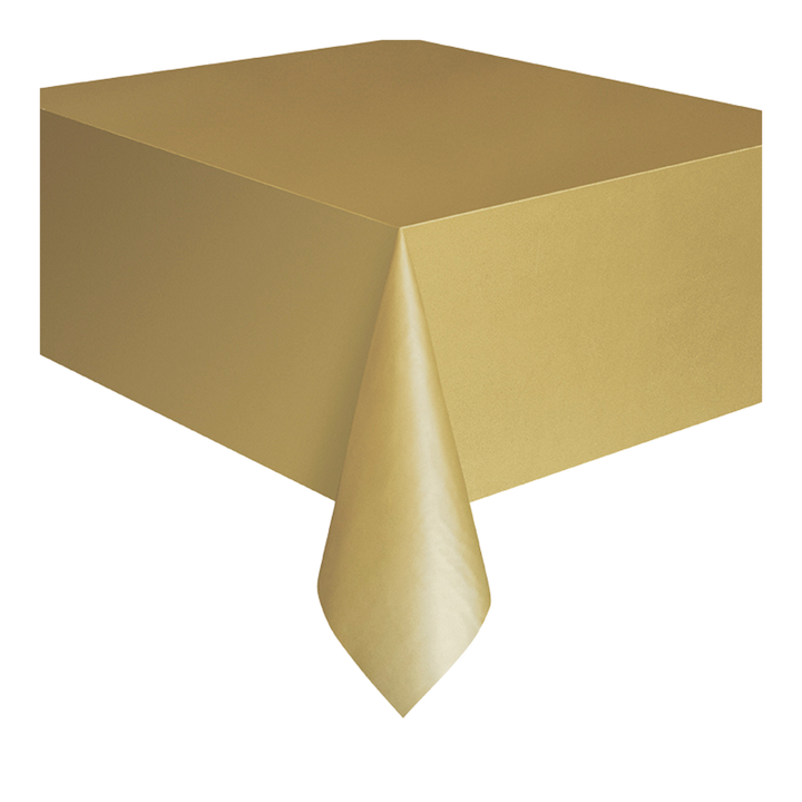 Gold Plastic Table Cover