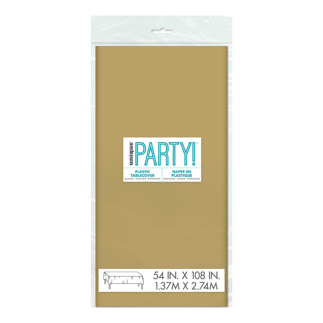 Gold Plastic Table Cover
