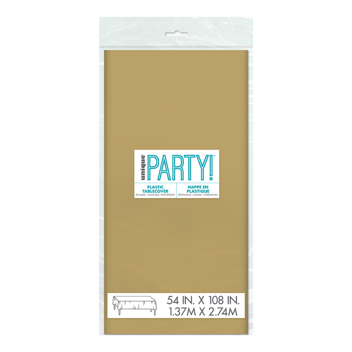 Gold Plastic Table Cover
