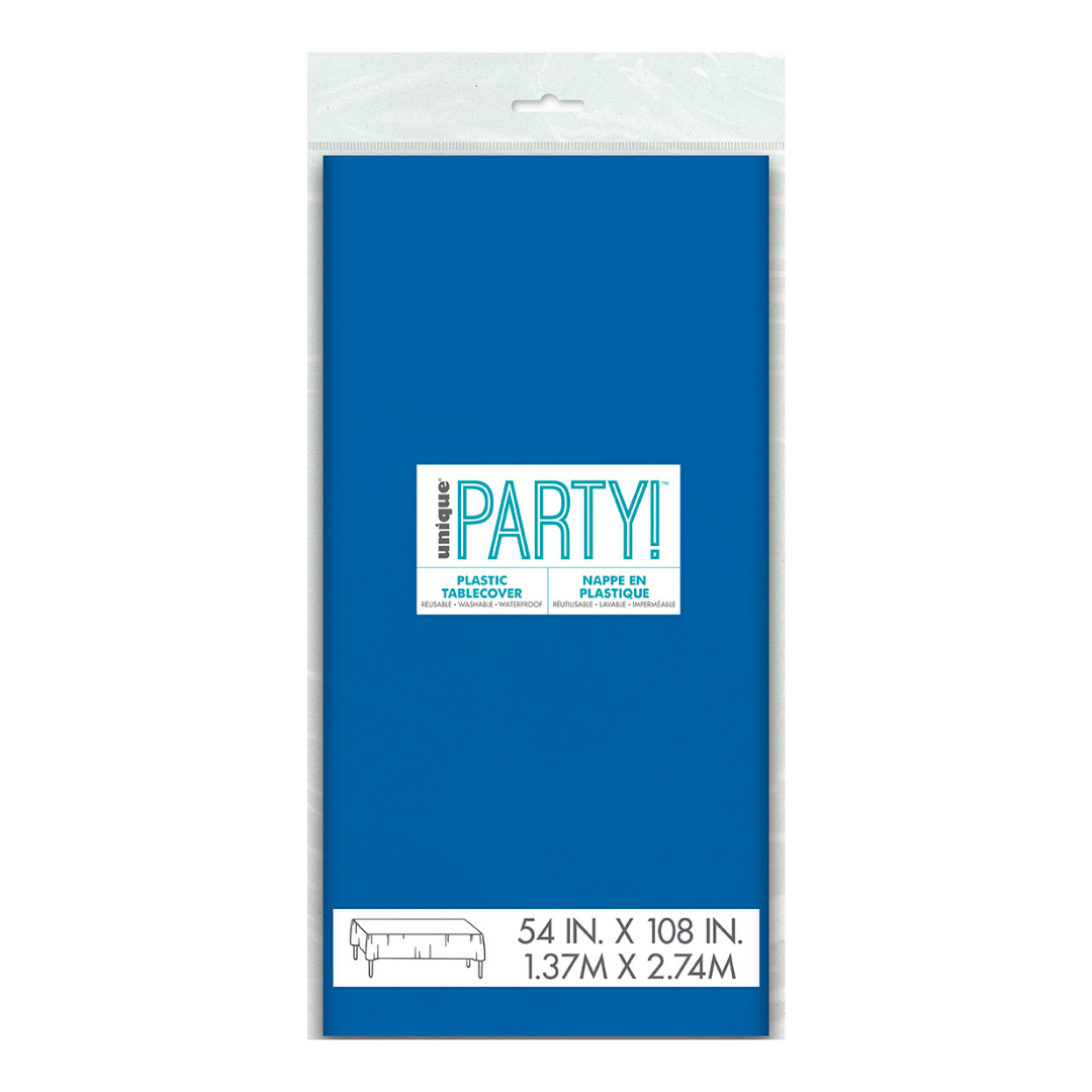 Royal Blue Plastic Table Cover