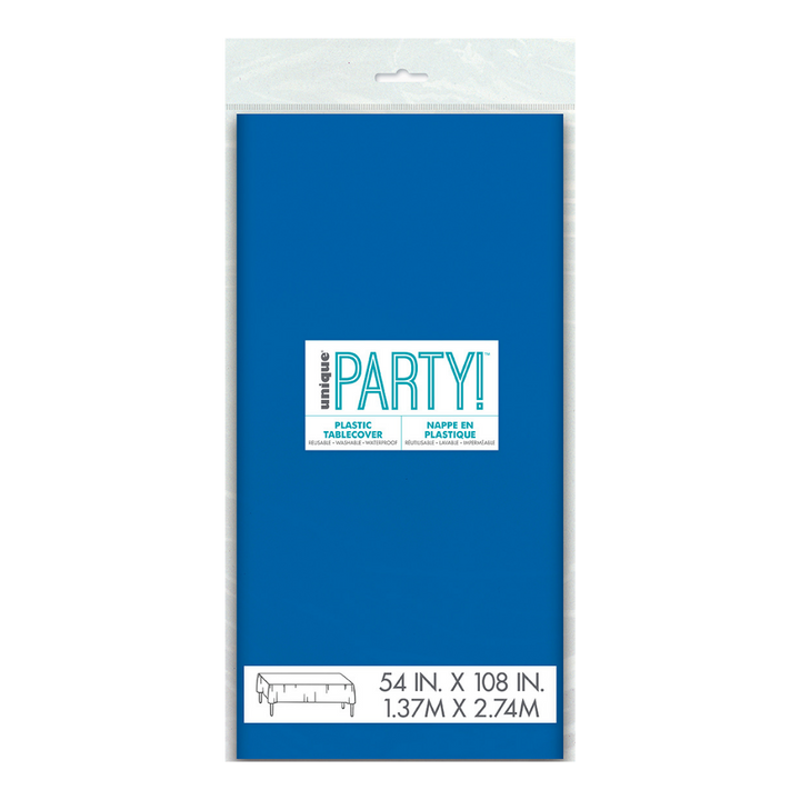 Royal Blue Plastic Table Cover