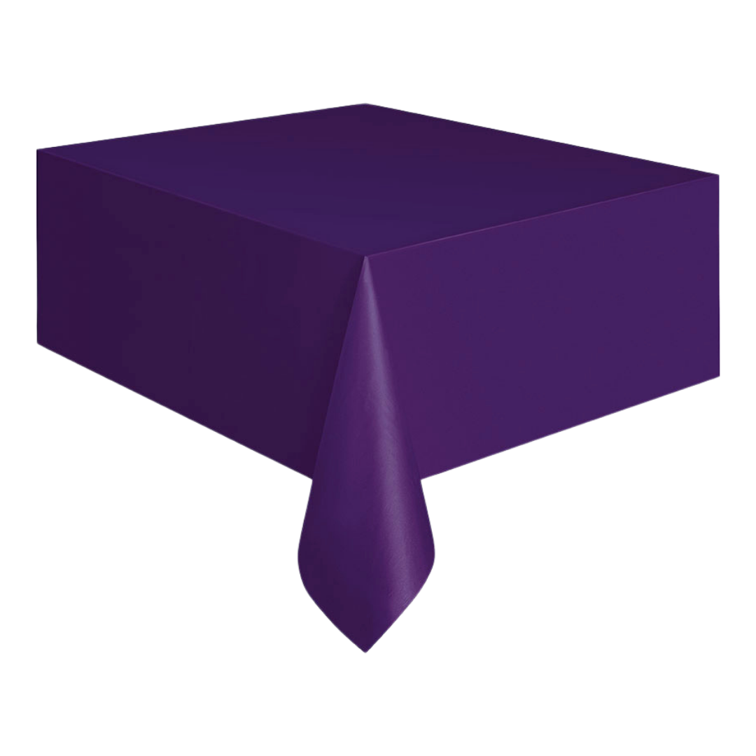 Deep Purple Plastic Table Cover