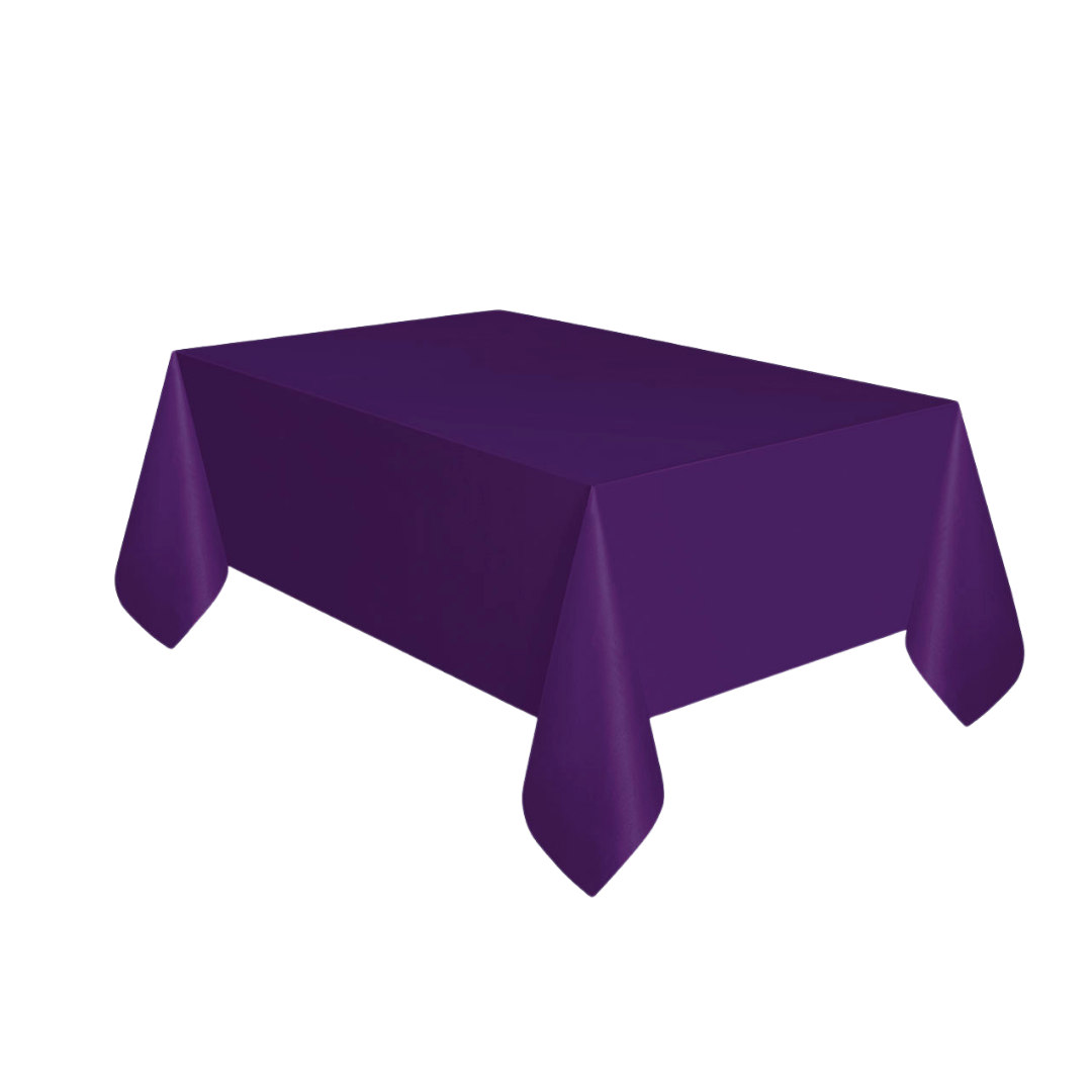 Deep Purple Plastic Table Cover