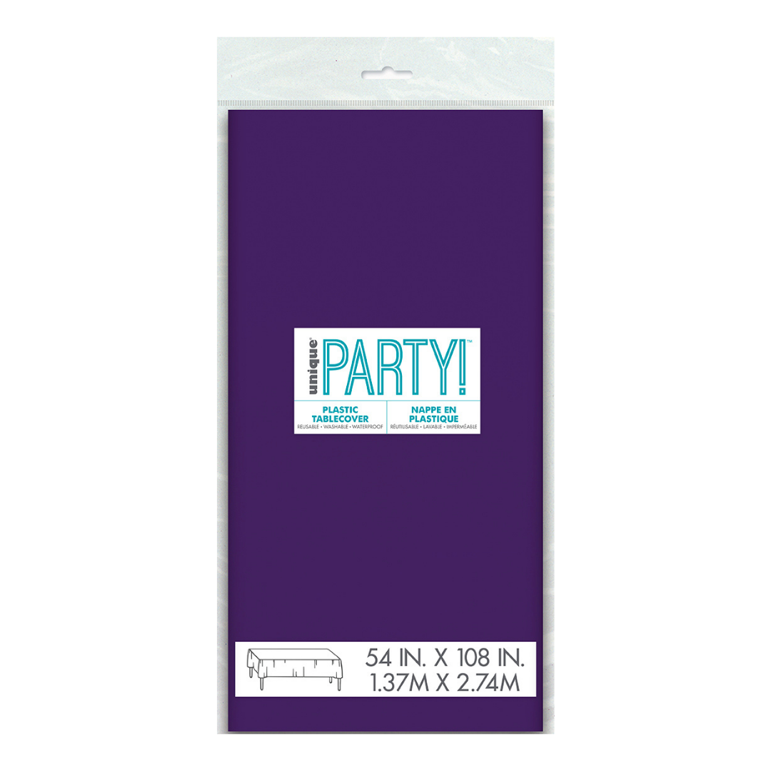 Deep Purple Plastic Table Cover
