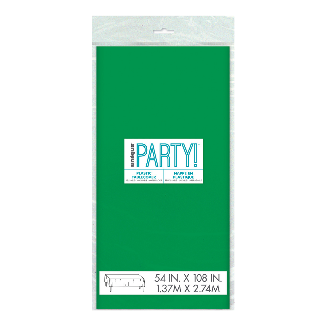 Emerald Green Plastic Table Cover