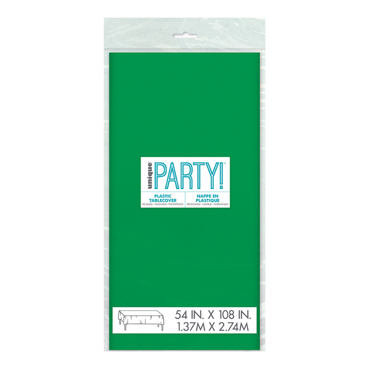 Emerald Green Plastic Table Cover