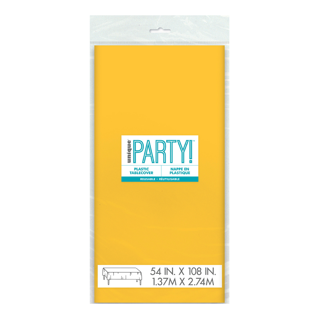 Sunflower Yellow Plastic Table Cover