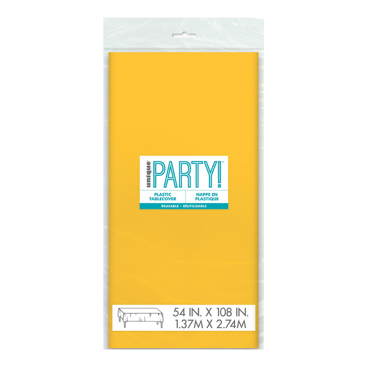 Sunflower Yellow Plastic Table Cover