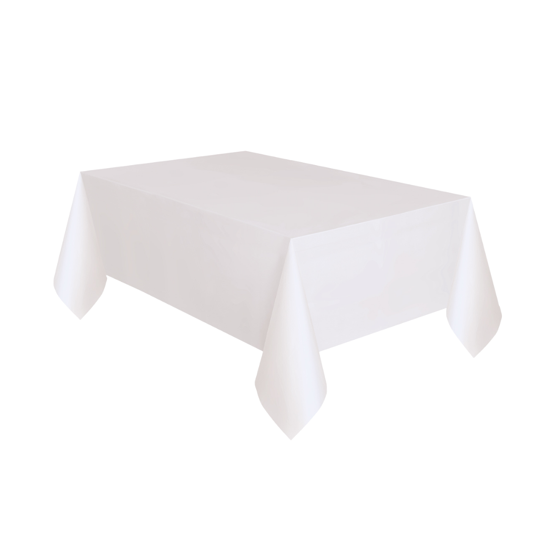 White Plastic Table Cover
