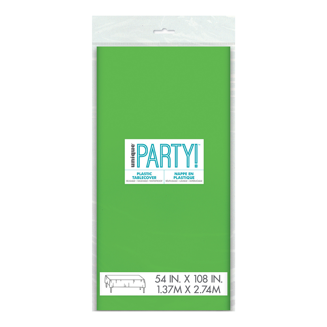 Lime Green Plastic Table Cover