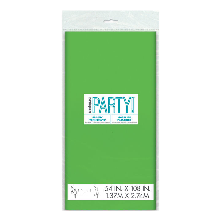 Lime Green Plastic Table Cover