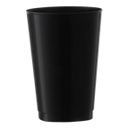 Black plastic cup with smooth finish for events from Parte Haus party supply store in Bethesda Maryland