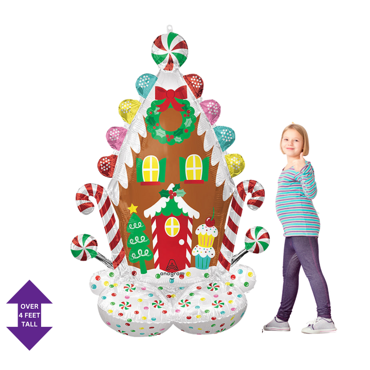 Life-Size Gingerbread House Foil Balloon, Giant
