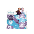 Blue and purple Frozen II balloons featuring Anna and Elsa birthday decoration from Parte Haus party supply store in Bethesda MD