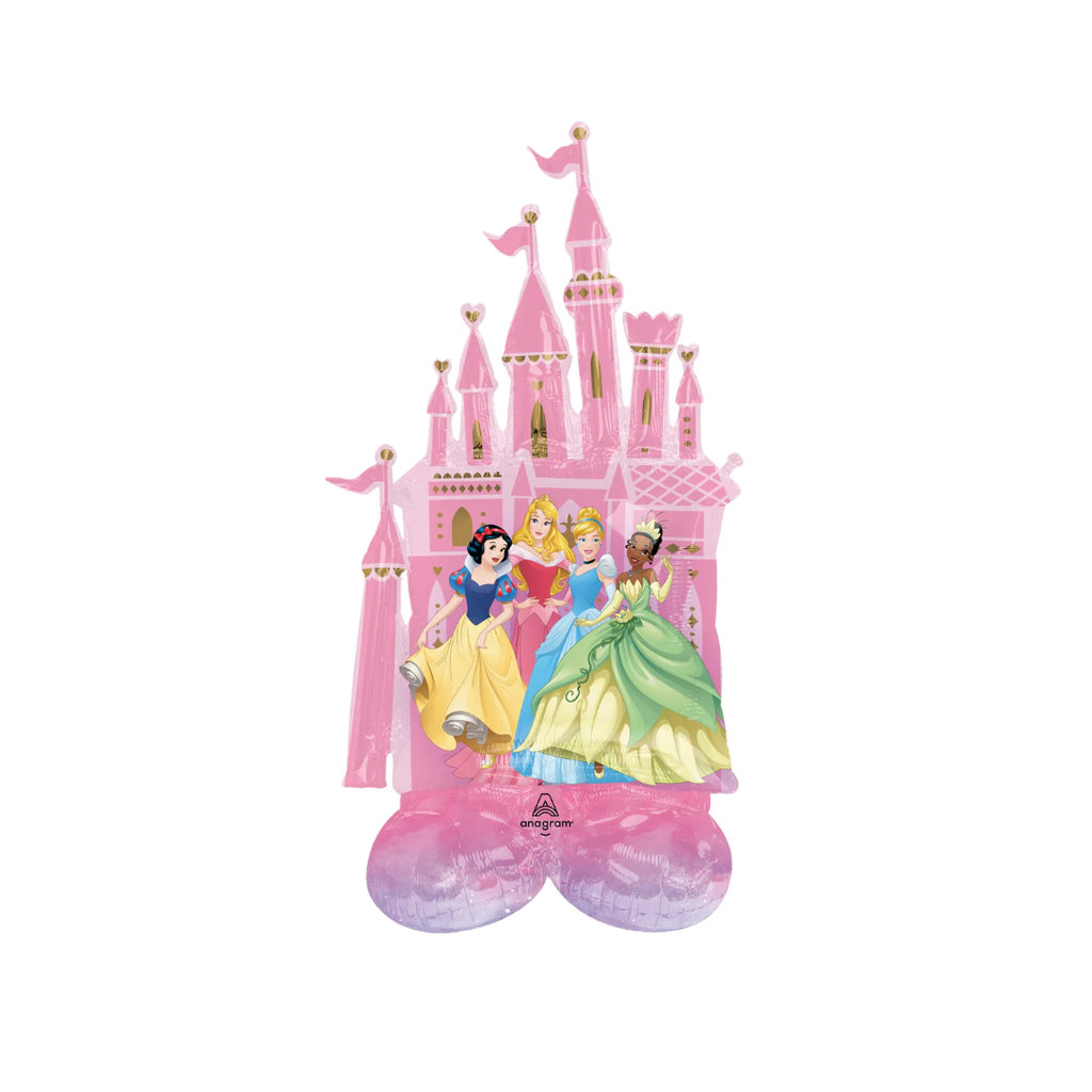 Pink Disney Princess castle foil balloon for birthday from Parte Haus party supply store in Bethesda MD