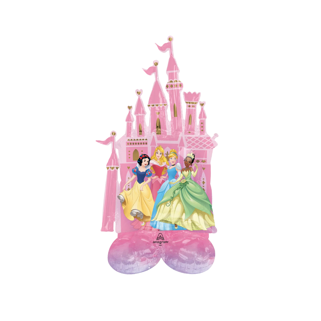 Pink Disney Princess castle foil balloon for birthday from Parte Haus party supply store in Bethesda MD