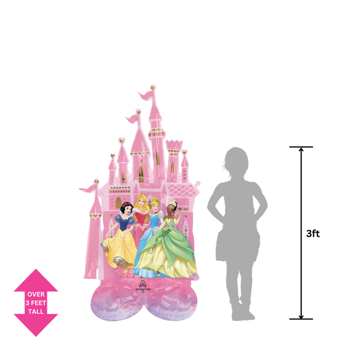 Life-Size Pink Disney Princesses & Castle Foil Balloon, Giant