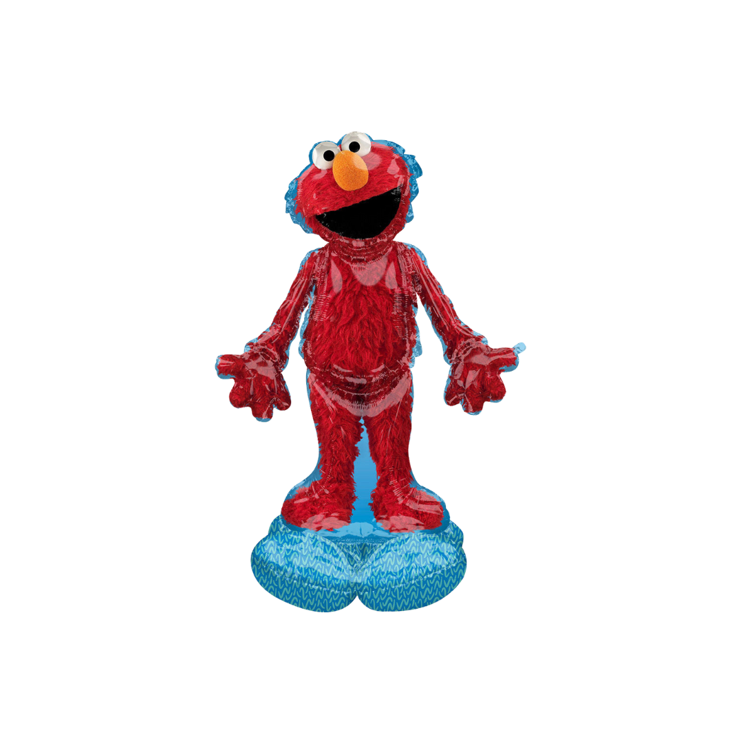 Red Elmo foil balloon shaped like character for kids birthday from Parte Haus party supply store in Bethesda Maryland