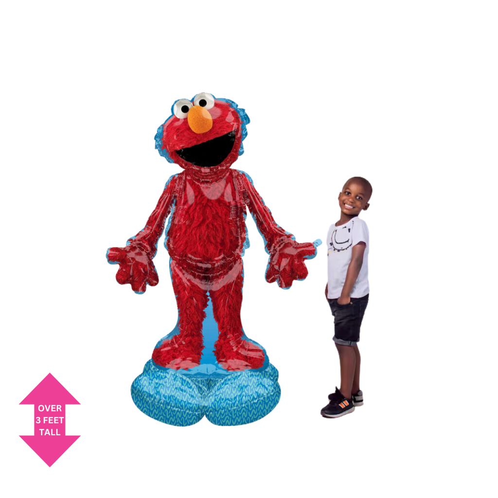 Red Elmo foil balloon over 3 feet tall for kids birthday from Parte Haus party supply store in Bethesda MD