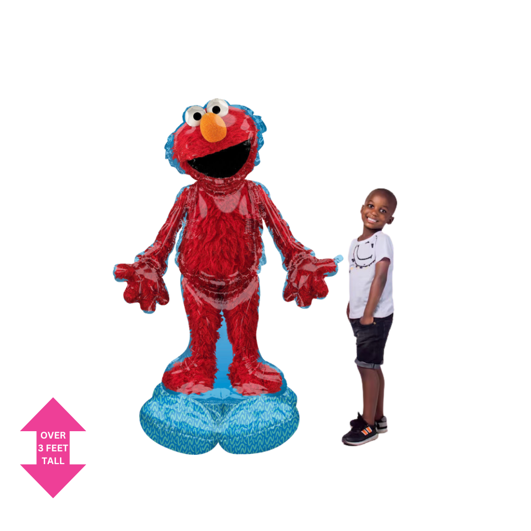 Red Elmo foil balloon over 3 feet tall for kids birthday from Parte Haus party supply store in Bethesda MD
