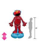 Red Elmo foil balloon standing figure birthday theme from Parte Haus party supply store in Bethesda Maryland