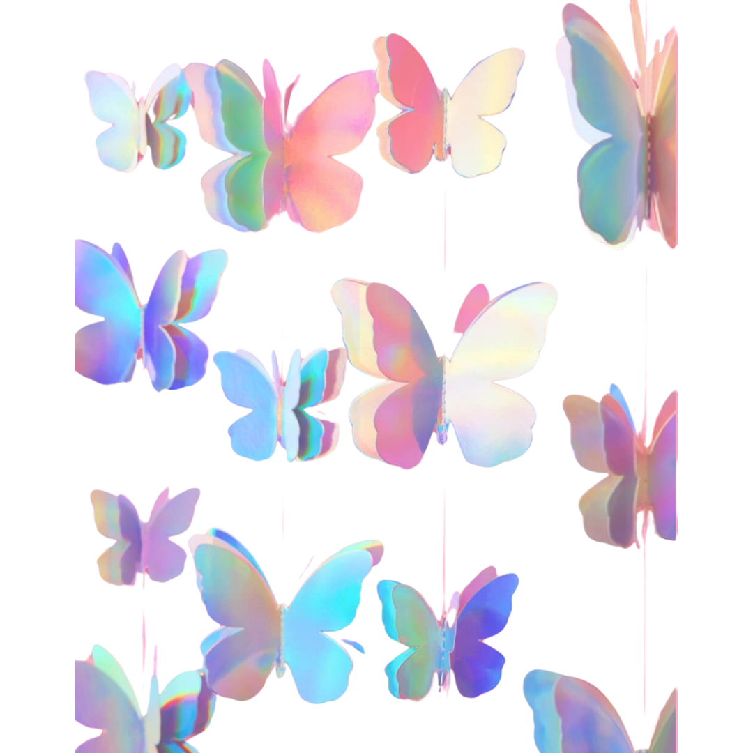 Iridescent Butterfly Garland