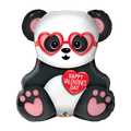 Panda Bear Valentine Foil Balloon, 32in
