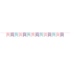 Pastel Happy Birthday banner garland for birthday celebration from Parte Haus party supply store in Bethesda MD
