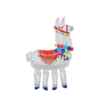 White llama foil balloon with colorful accents fiesta theme from Parte Haus party supply store in Bethesda MD