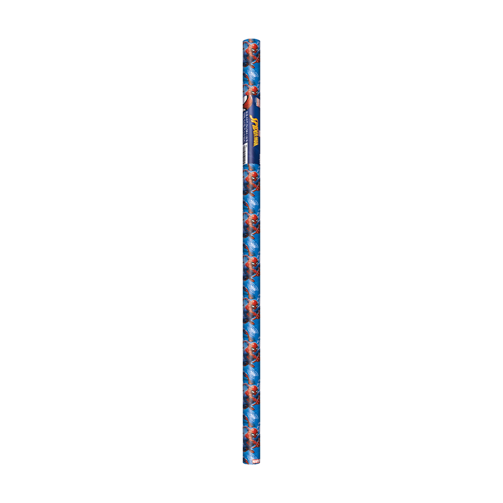 Blue Spiderman pencil with comic character print for superhero birthday from Parte Haus party supply store in Bethesda MD
