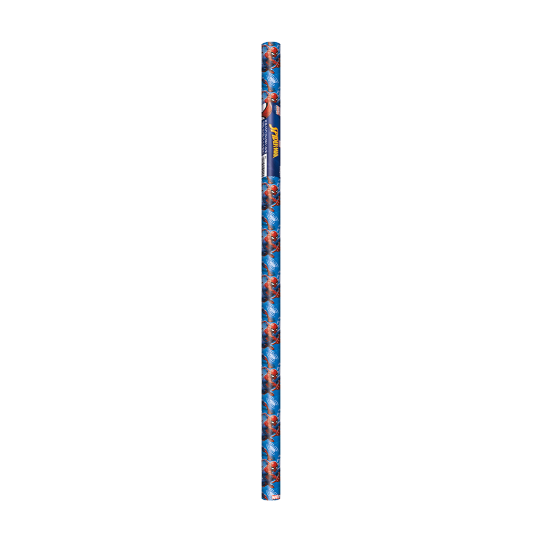 Blue Spiderman pencil with comic character print for superhero birthday from Parte Haus party supply store in Bethesda MD
