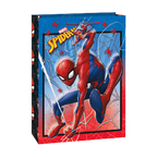 Red blue Spider Man gift bag with web and hero graphic birthday from Parte Haus party supply store in Bethesda MD