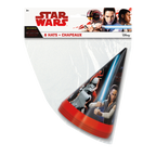 multicolor Star Wars cone hats featuring movie characters birthday from Parte Haus party supply store in Bethesda MD