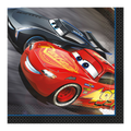 Red and black Cars napkin with racing car design birthday theme from Parte Haus party supply store in Bethesda MD