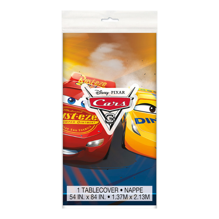 Yellow and Red Cars Plastic Tablecover