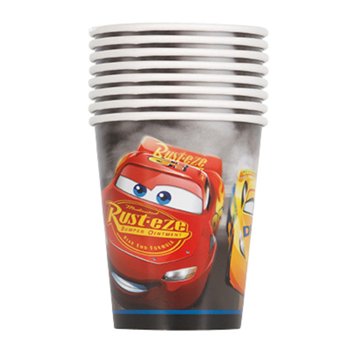 Red and Yellow Cars Paper Cups