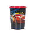 red Cars movie plastic cup with Lightning McQueen design birthday from Parte Haus party supply store in Bethesda MD