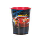 red Cars movie plastic cup with Lightning McQueen design birthday from Parte Haus party supply store in Bethesda MD