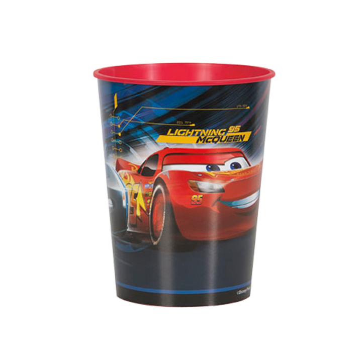 Red and Navy Cars Plastic Cups