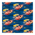 Blue Cars wrapping paper with animated race car print birthday theme from Parte Haus party supply store in Bethesda MD