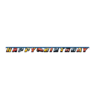 Colorful Cars banner with Cars characters and Happy Birthday message for kids birthday from Parte Haus party supply store in Bethesda MD.