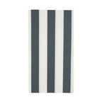 Midnight Blue and White Cabana Stripe Guest Napkins