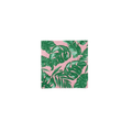 Pink and green tropical leaf napkin with botanical pattern luau theme from Parte Haus party supply store in Bethesda MD