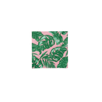 Pink and green tropical leaf napkin with botanical pattern luau theme from Parte Haus party supply store in Bethesda MD