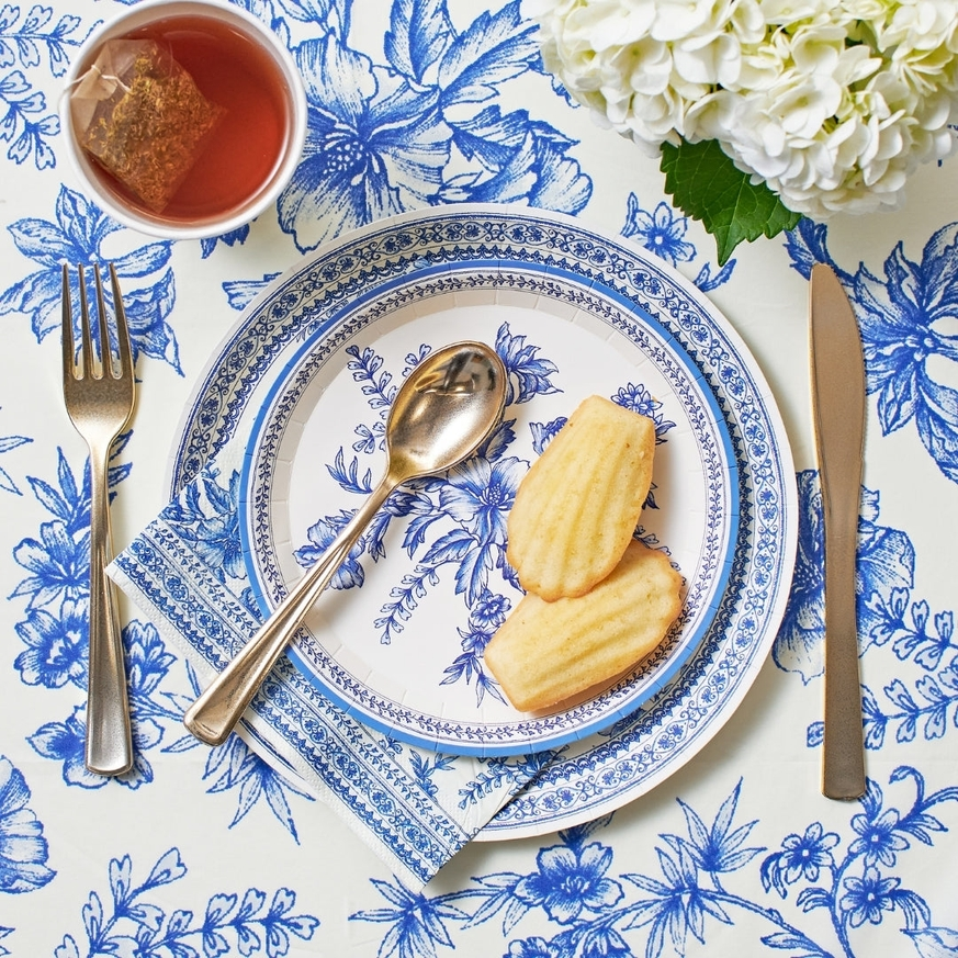 Blue French Toile Large Plate