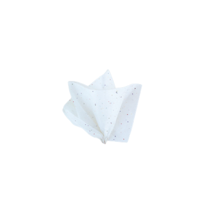 White with Glitter Tissue Paper, 5 Sheets
