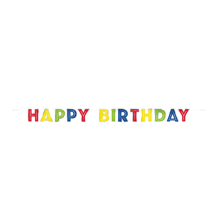 Rainbow "Happy Birthday" Foil Banner