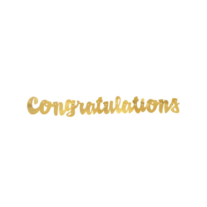 Gold "Congratulations" Banner
