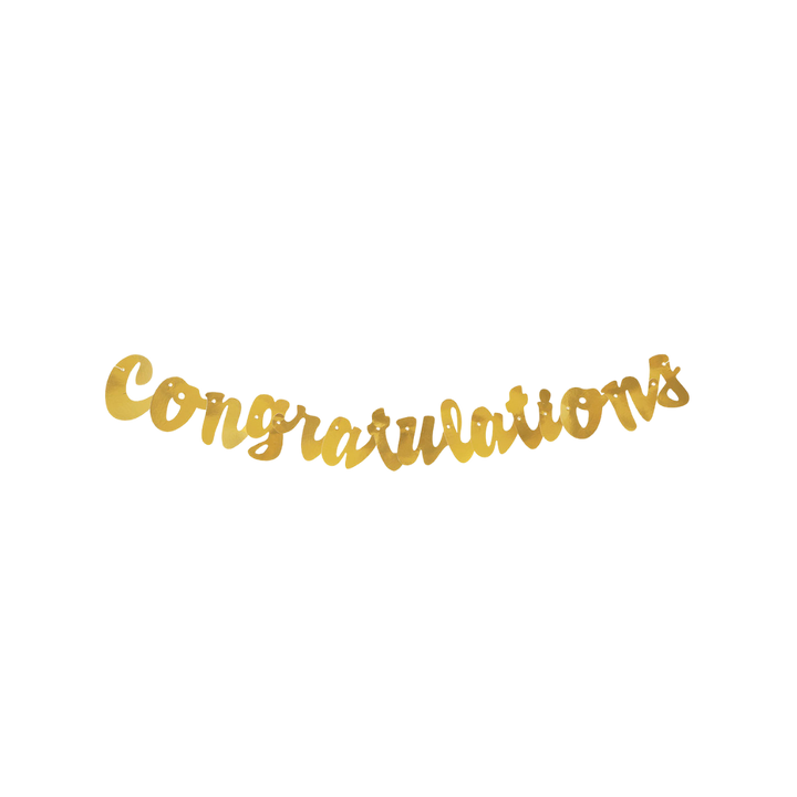 Gold "Congratulations" Banner